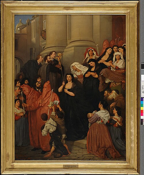 Procession in Rome, 1866, Severin Falkman