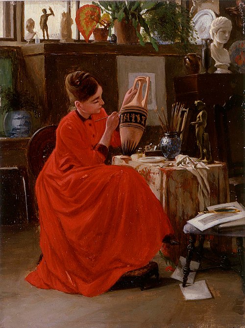 Interior with Vase Painter, , Severin Falkman