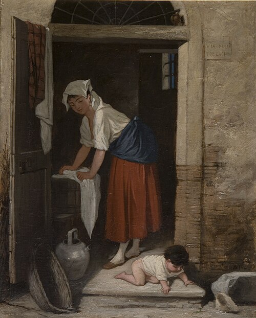 Stella and Child, 1860, Severin Falkman