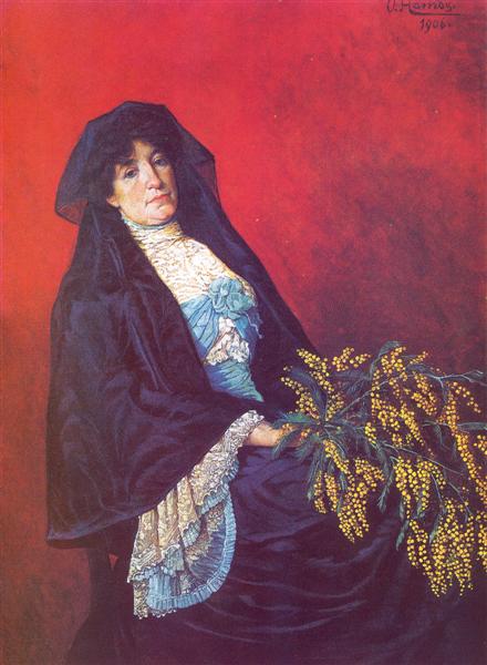 Woman with a Mimos, 1906, Osman Hamdi Bey