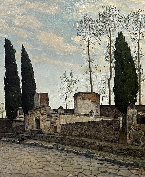 Street of Tombs in Pompeii, 1902, Werner von Hausen