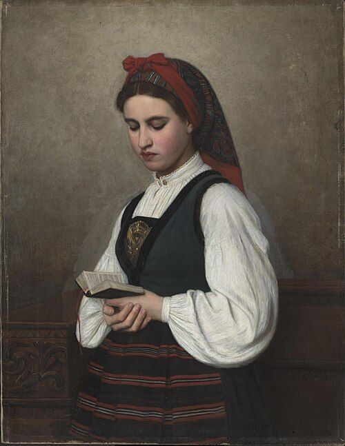 Woman in traditional Norwegian Costume, 1863, Christiane Schreiber