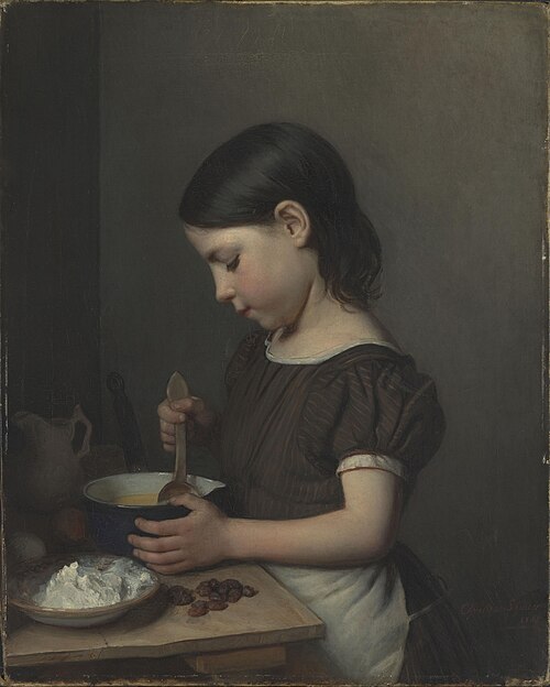 Girl baking, 1866, Christiane Schreiber