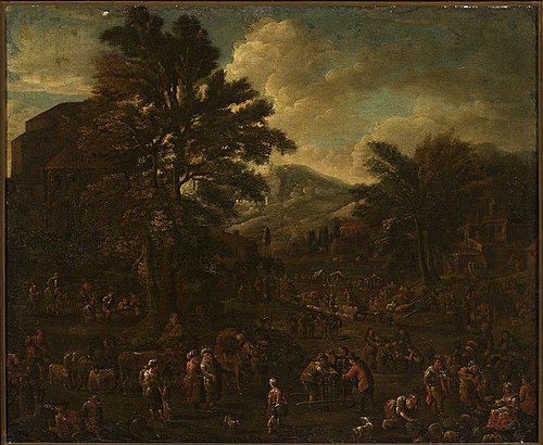 At the market, , Pieter van Bredael