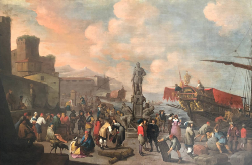 Вид на порт, 1700, Pieter van Bredael