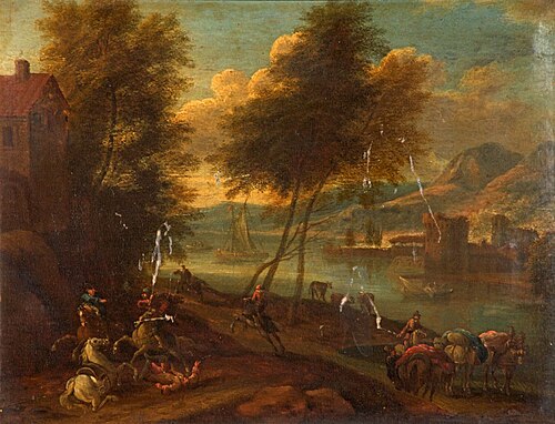 A Cavalry Skirmish, 1750, Jan Frans van Bredael