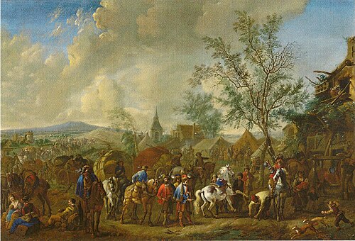 Encampment near a Village, 1712, Jan Frans van Bredael