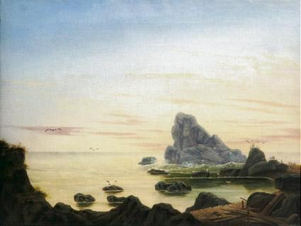 Skalisty brzeg morza, 1849, Henryk Zabiełło