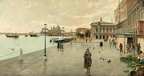 Riva degli Schiavoni, 1850, Hermenegildo Estevan