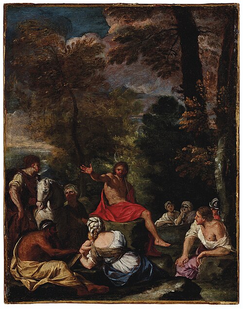 Saint John the Baptist preaching, , Pier Francesco Mola