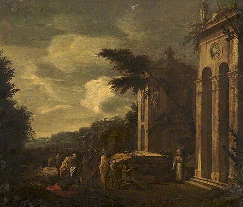 Figures near Classical Ruins, , Pier Francesco Mola