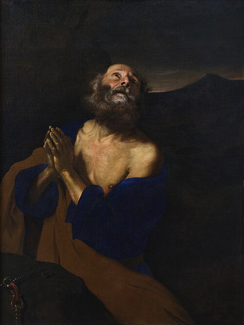 Saint Pierre en prière, 1650, Pier Francesco Mola