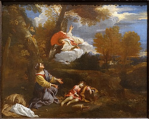 Hagar and Ishmael in the Wilderness, 1657, Pier Francesco Mola