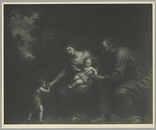 Holy Family in a Landscape, 1632, Pier Francesco Mola