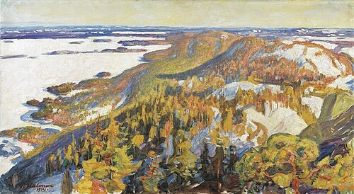 Landscape from Koli, 1914, Pekka Halonen