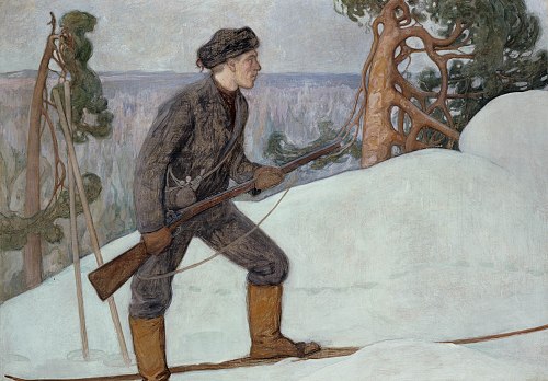 The Lynx Hunter, 1900, Pekka Halonen