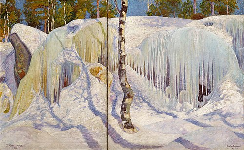 Rock Covered in Ice and Snow, 1911, Pekka Halonen
