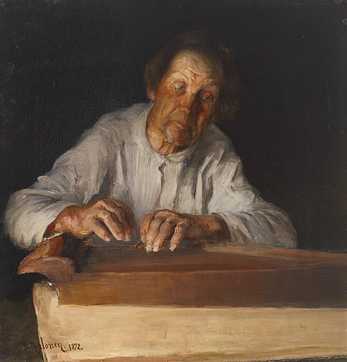 The Kantele Player, 1892, Pekka Halonen