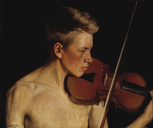 The Violinist, 1900, Pekka Halonen