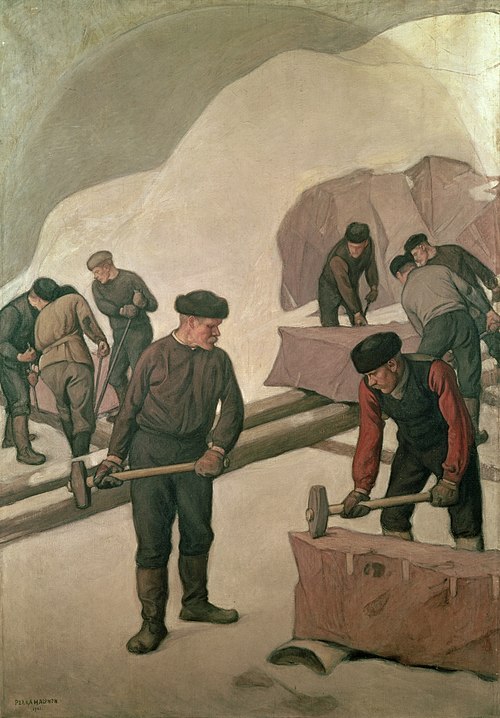 In the Stone-Quarry, 1903, Pekka Halonen