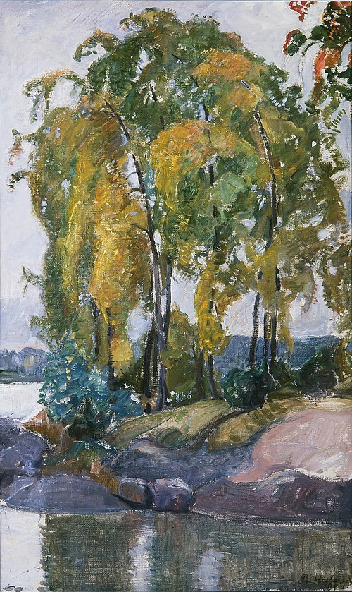 Syksyisiä haapoja, 1919, Pekka Halonen