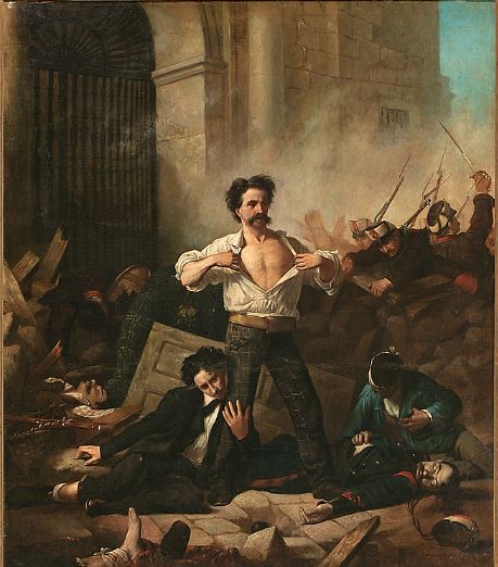 The Uprising at the San Gil Artillery Barracks in Madrid, 1908, José Nin y Tudó