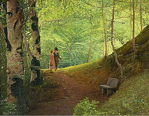 Eighteenth-century Couple in the Woods, 1908, José Nin y Tudó