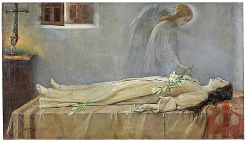 Último sueño de una virgen, 1895, Manuel Villegas Brieva