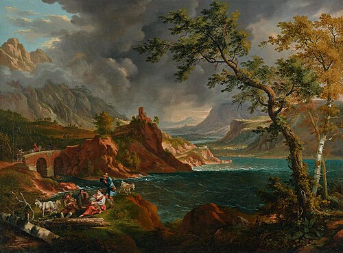 Seelandschaft mit Gewitter, 1752, Johann Balthasar Bullinger