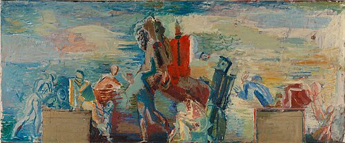 The Victor. Sketch for decoration for Østensjø skole in Oslo, 1926, Bjarne Ness