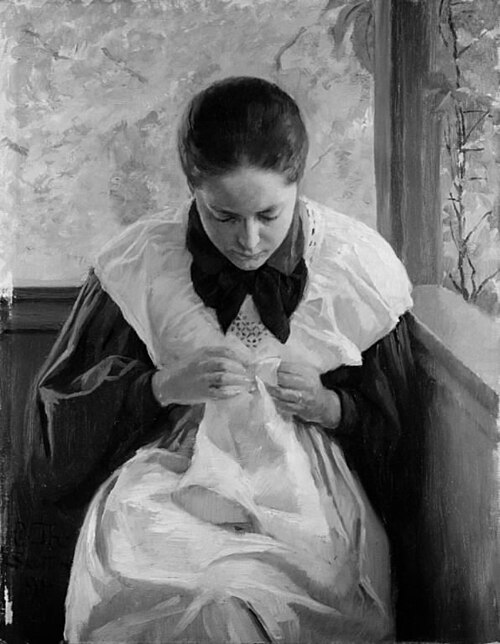 Syende ung pige, 1896, Carl Thomsen