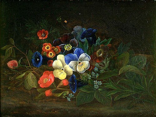 Blomsterstykke, 1851, Christian August Printz