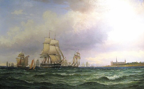 Navy frigate at Kronborg Castle, 2000, Edvard Skari