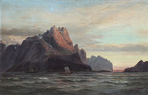 View from Vaagekallen at Lofoten in Norway, 2000, Edvard Skari