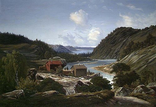 Landscape with a Sawmill, 1900, Ferdinand Jonas Gjøs