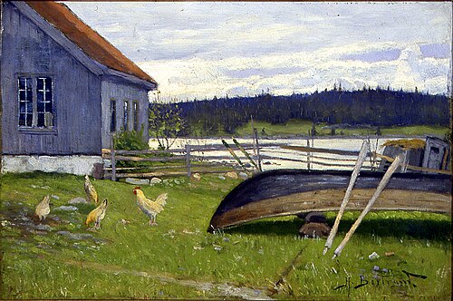 Gårdstun, 1885, Harald Bertrand