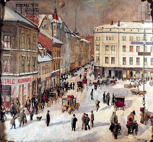 Jernbanetorget, 1913, Henrik Rom