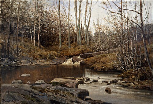 Skoginteriør, 1876, Isak Philip Hartvig Ree Barlag
