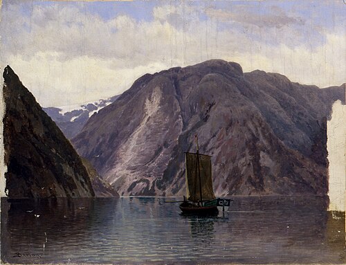 Vestlandsfjord, 1876, Isak Philip Hartvig Ree Barlag