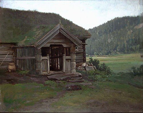Landscape with a Farmhouse, 1889, Isak Philip Hartvig Ree Barlag