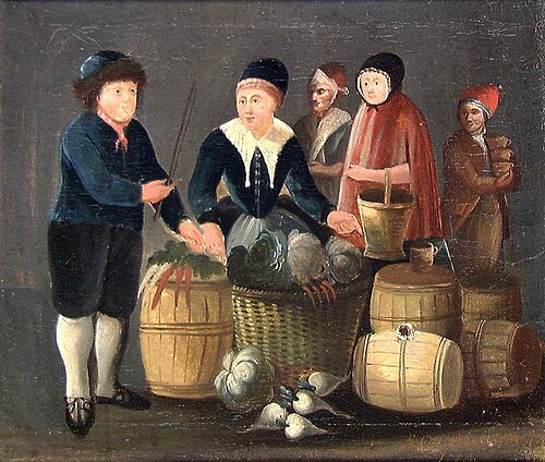 Market Scene, 1774, Johan Carl Christian Michaelsen