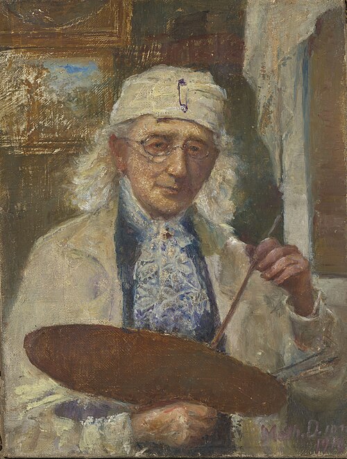 Self Portrait in Electrical Light, 1918, Johanne Mathilde Dietrichson