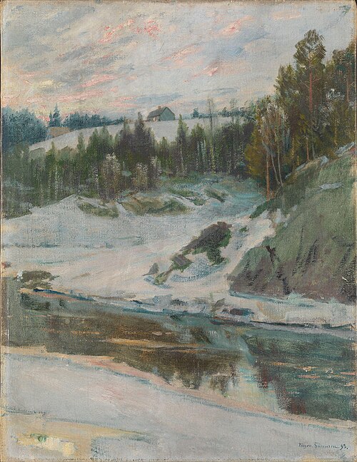 Winterlandscape with River, 1893, Jorgen Sorensen