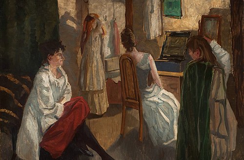 Actresses before going on stage, 1893, Kalle Løchen