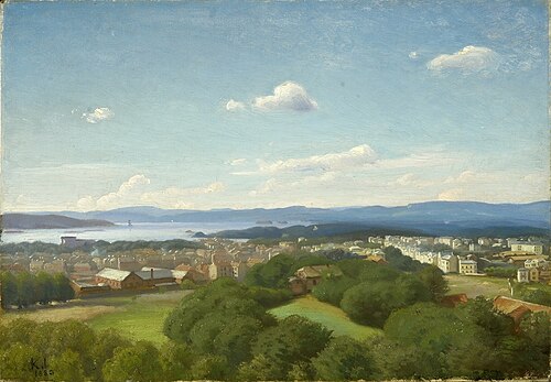 Utsikt fra St. Hanshaugen, 1883, Karl Gustav Jensen-Hjell
