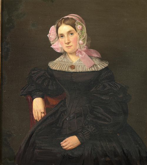 Portrait of a woman., 1850, Louis Auguste François Aumont