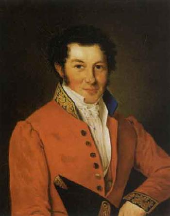 Johannes Eilert Steenfeldt in uniform., 1850, Louis Auguste François Aumont