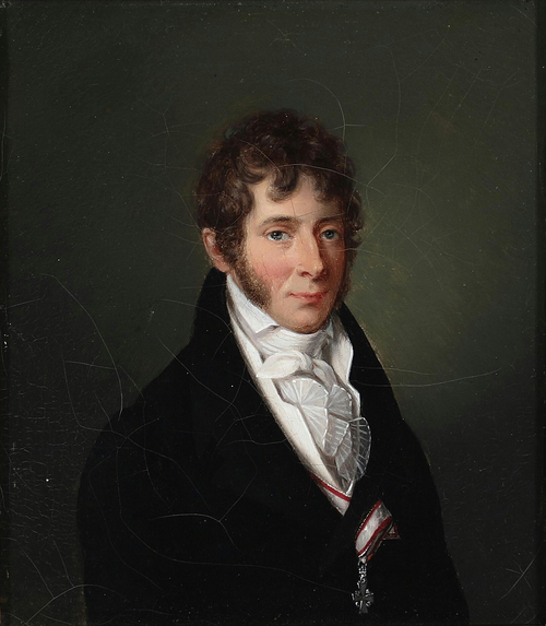 Portrait of count Christian Conrad Sophus lensgreve Danneskiold-Samsøe., 1850, Louis Auguste François Aumont