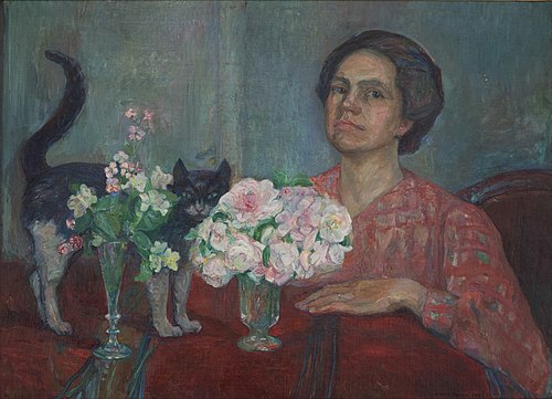 Alice Pihl med roser, 1903, Oluf Wold-Torne