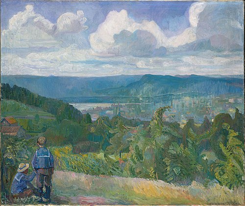 View of Kristianiadalen, 1910, Oluf Wold-Torne